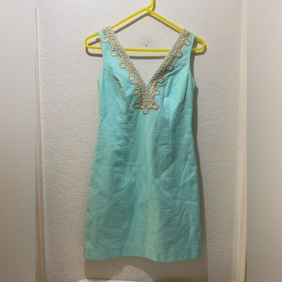 Lilly Pulitzer Bentely V Neck Dress 2 NWT Blue - Picture 3 of 12